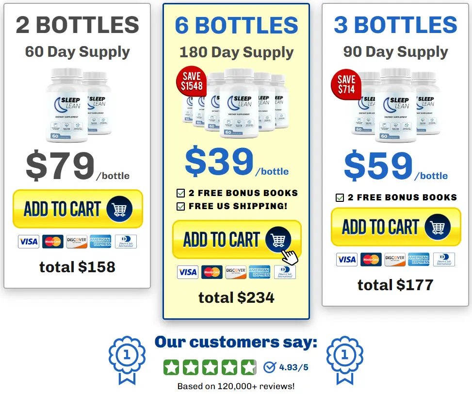 sleeplean-pricing-table